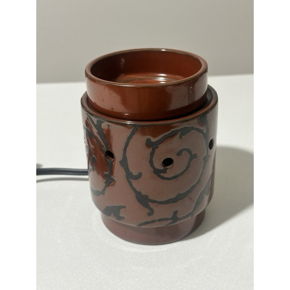 Scentsy LA PAZ Warmer Wine Retired Red Brown Black Light Warmer